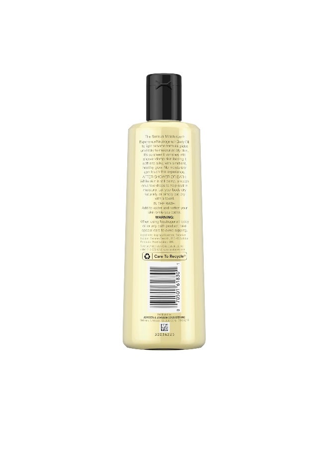 Neutrogena - Body Oil Light Sesame Formula, 8.5 fl oz, Fragrance Free Radiant Glow Moisturizer for Dry Skin and Massage Oil with Sesame Oil, Bath & Shower Oil For Smooth and Hydrated Skin - Image 1