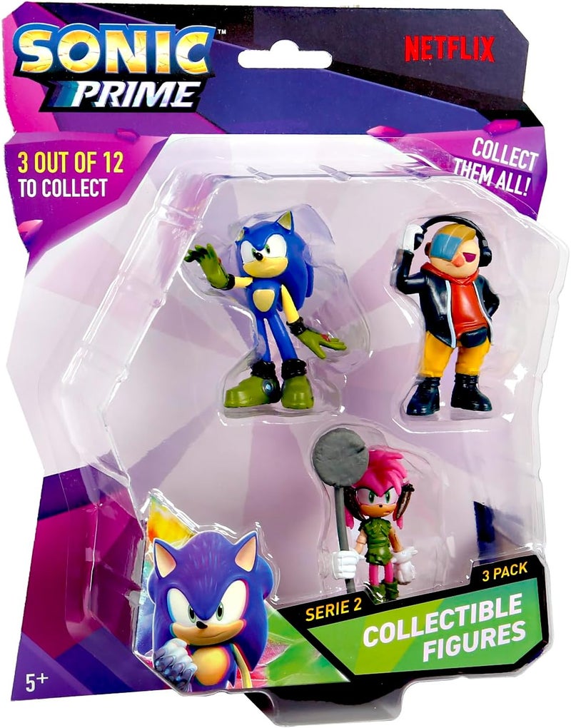 Sonic Prime : Figure Blister 3Pack - Netflix Series, Licensed, Boys & Girls, Collectible Characters, Figurines - Image 3