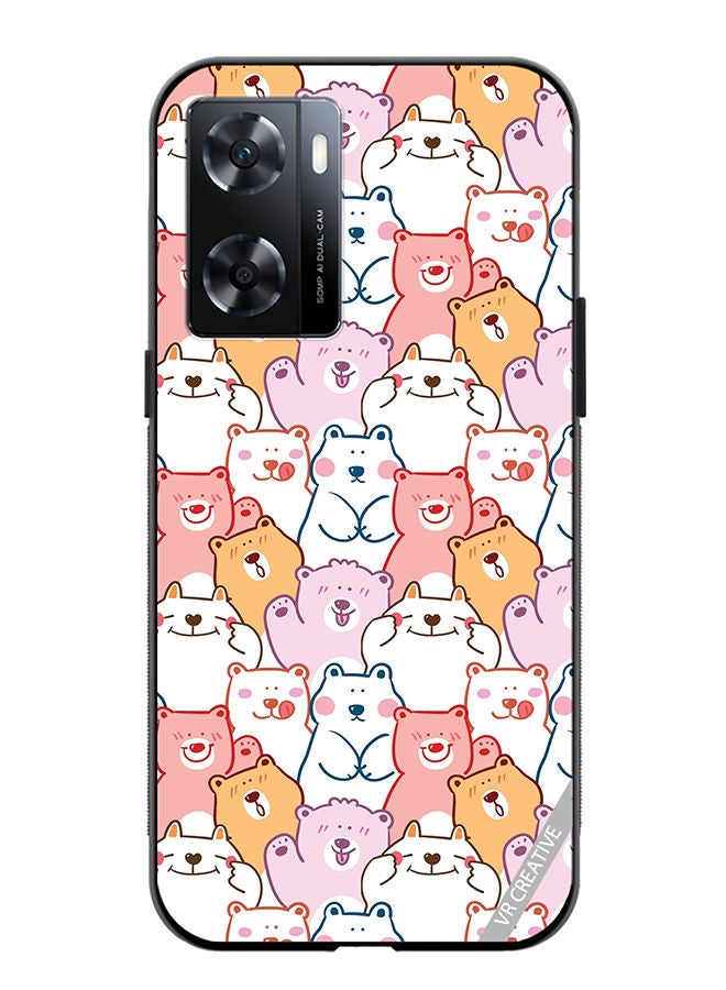 VR CREATIVE Protective Case Cover For OnePlus Nord N20 SE Cute Cartoon Bear Design Multicolour - Image 1