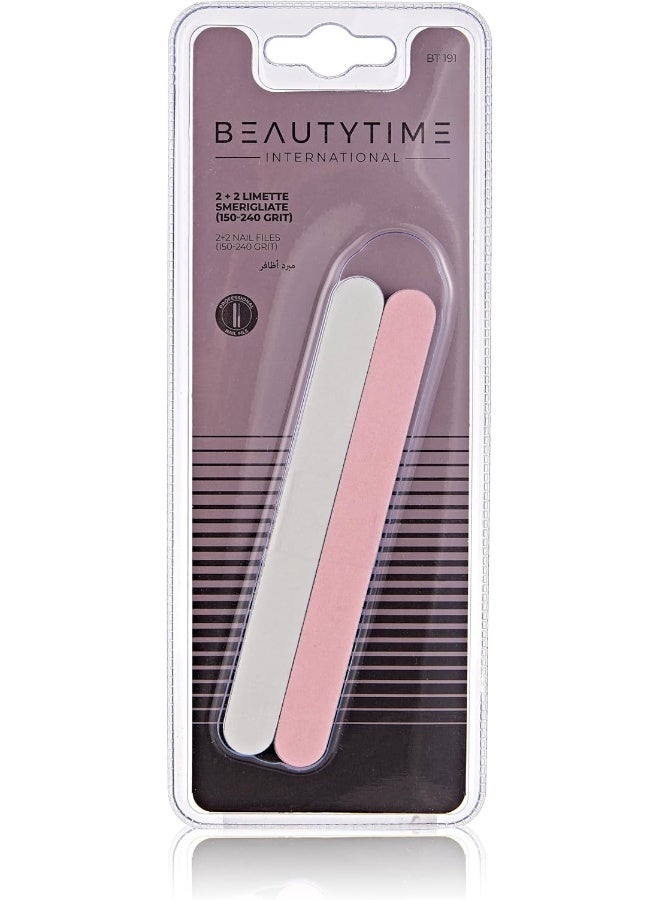 Beautytime مبردات أظافر 2+2، 150-240 حبيبة - Image 1