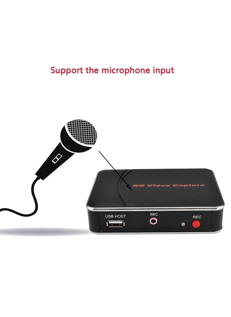 إزكاب - بطاقة التقاط الفيديو EZCAP 280HD HDMI لتسجيل الألعاب صندوق تسجيل فيديو بدقة 1080P و30 إطارًا في الثانية لجهاز Xbox PS3 PS4 بمدخل صوتي للميكروفون، إلى قرص USB، بدون الحاجة إلى جهاز كمبيوتر - Image 1