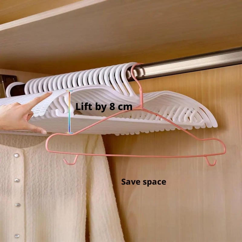 Plastic Hangers 41.2 cm 10 pcs White - Image 4