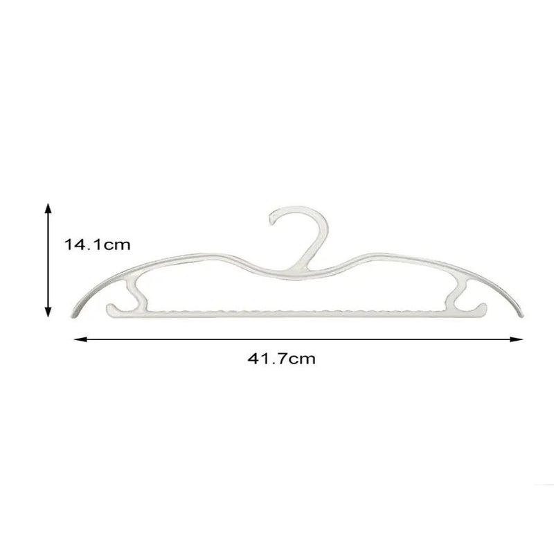 Plastic Hangers 41.2 cm 10 pcs White - Image 2