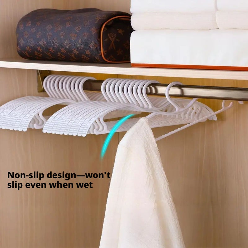 Plastic Hangers 41.2 cm 10 pcs White - Image 5