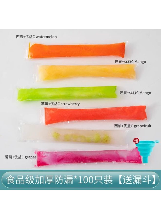 Disposable Popsicle Bags, Crushed Ice Pops, Homemade Ice Pops Packaging Bags, Food-grade Ice Cream Molds