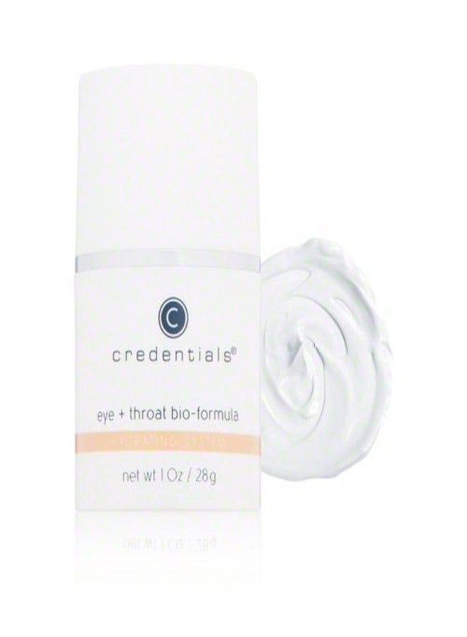Credentials Eye + Throat Bio Formula - Silky, Luxurious Hydrating Cream with Hydrolyzed Elastin, Squalane, Vitamins A, B5 & E, Turmeric Extract for Deep Wrinkle Reduction & Radiant Youthful Skin