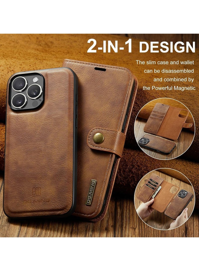 General 2-in-1 Detachable Magnetic Case Compatible with iPhone 16 Pro Max, Leather Wallet Case with 3 Card Slots, Shockproof Case for iPhone 16 Pro Ma  - Image 2
