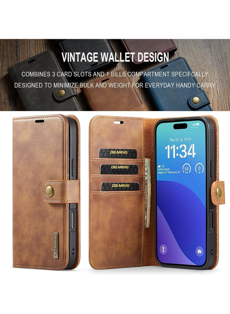 General 2-in-1 Detachable Magnetic Case Compatible with iPhone 16 Pro Max, Leather Wallet Case with 3 Card Slots, Shockproof Case for iPhone 16 Pro Ma  - Image 4