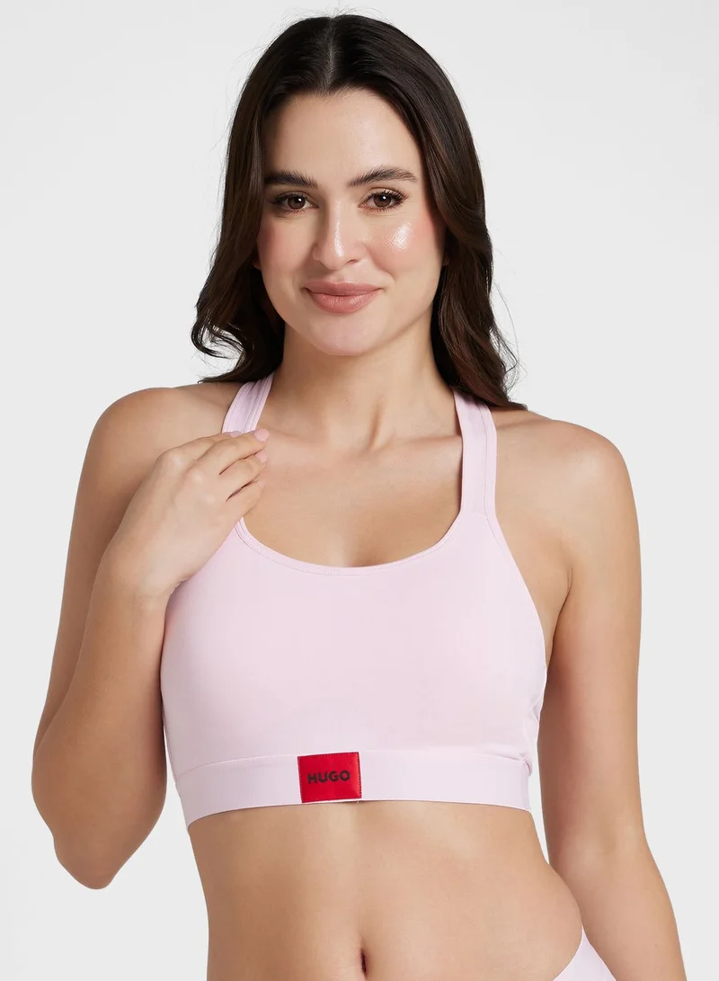 HUGO Logo Knitted T-Shirt Bra