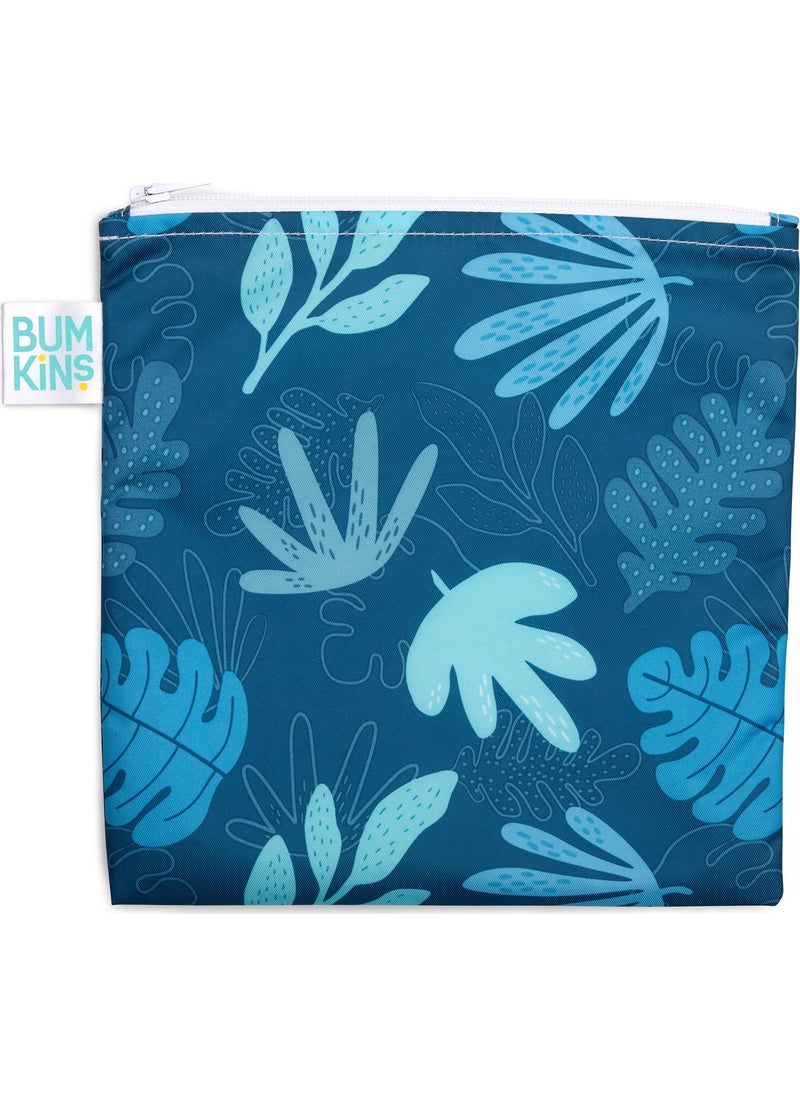 BUMKiNs Large Snack Bag - Blue Tropic 