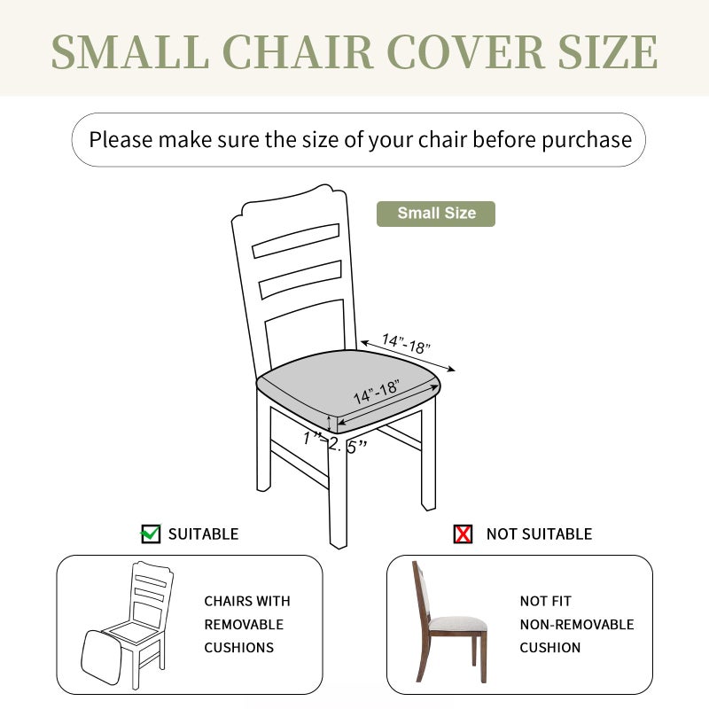 YUEANG Waterproof Chair Seat Covers Set of 4 for Dining Room, Stretch Removable Washable Dining Chair Seat Slipcovers for Home, Restaurant, Banquet,Kitchen Chair Seat Cushion Protector(Khaki, Small) - Image 3