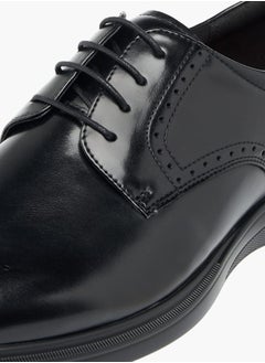 Le Confort Mens Solid Derby Shoes With Lace-Up Closure  - Image 4
