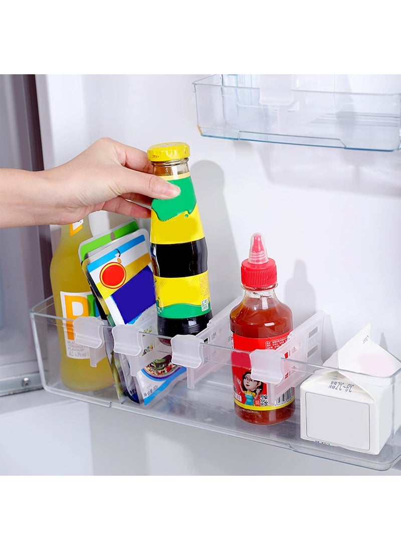 SGMSC SGMSC 4 PACKS refrigerator dividersrefrigerator dividers for shelvesPlastic Refrigerator Dividers OrganizerExpandable from 2543 inches drawer dividers for refrigerator drawerKitchen Storage  - Image 5