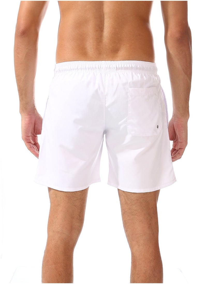 WHITE RABBIT - Plain Basic Mid-Rise Swim Shorts - Image 1