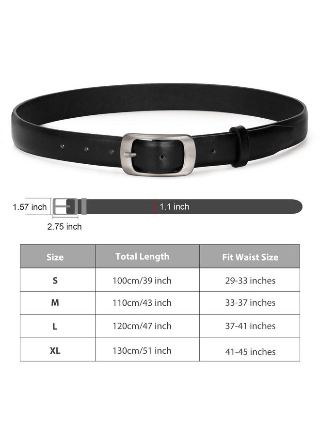 Women Leather Belts For Jeans Pants Blackbrown Waist Dress Belts With Goldsilver Buckles Fit Sizes S To Xl Black Belt With Silver Buckle Fit Waist Size 3337 Inches - pzsku/Z56966C76AC6409255C30Z/45/_/1718271701/9ef66d8a-0eae-424f-8aca-92d9242566e4