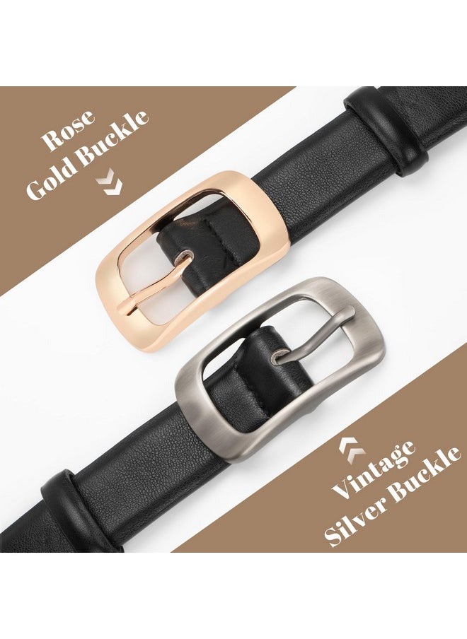 Women Leather Belts For Jeans Pants Blackbrown Waist Dress Belts With Goldsilver Buckles Fit Sizes S To Xl Black Belt With Silver Buckle Fit Waist Size 3337 Inches - pzsku/Z56966C76AC6409255C30Z/45/_/1718271735/f165c50e-fbc7-4f28-93ab-da590dd6d157