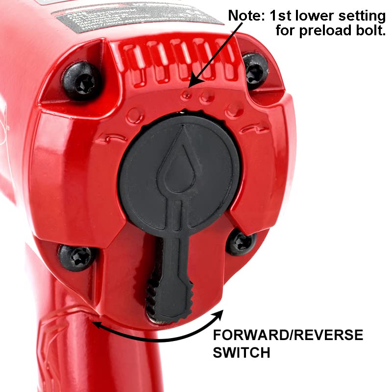 AEROPRO TOOLS 1/2-Inch Aluminum Air Impact Wrench(A398),Twin Hammer with 1380FT-LB Max Loosening Torque, Pneumatic Impact Gun, for Auto Repair, Tire Shop (Aluminum Housing) - Image 3