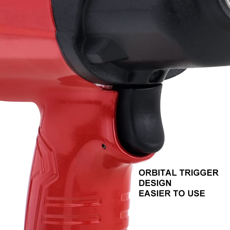 AEROPRO TOOLS 1/2-Inch Aluminum Air Impact Wrench(A398),Twin Hammer with 1380FT-LB Max Loosening Torque, Pneumatic Impact Gun, for Auto Repair, Tire Shop (Aluminum Housing) - Image 4