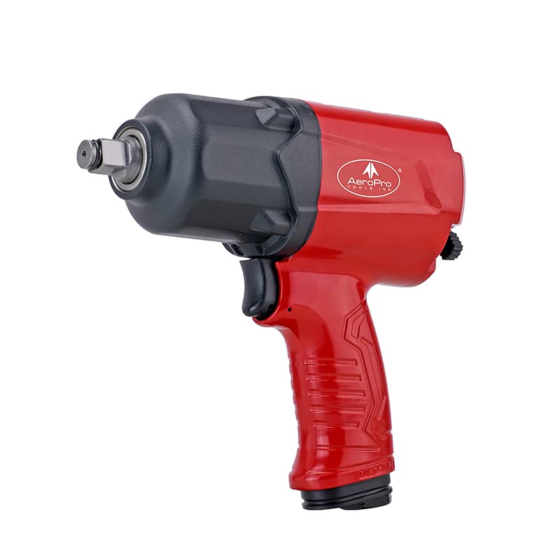 AEROPRO TOOLS 1/2-Inch Aluminum Air Impact Wrench(A398),Twin Hammer with 1380FT-LB Max Loosening Torque, Pneumatic Impact Gun, for Auto Repair, Tire Shop (Aluminum Housing) - Image 1