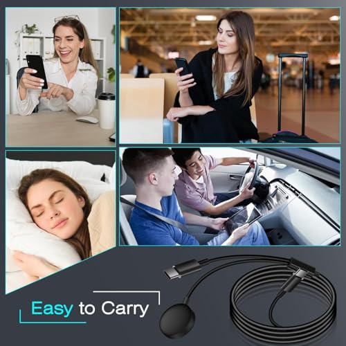 DuoCaiBao Galaxy Watch Charger Compatible Galaxy Watch 8/7/6/6 Classic/5 Pro/5/4 Classic/3 Active2/1, 2-in-1 USB C Fast Charging Cable, 25W Super Fast Charger for Galaxy S25/24/23/iPhone 16/15(5FT) - Image 5