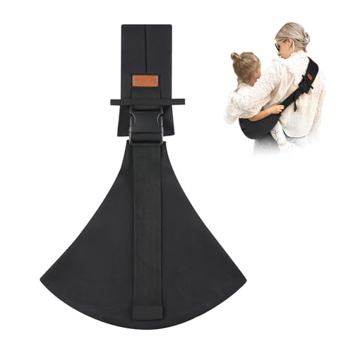 huefain Baby Sling Carrier for Infants and Toddlers 636 Months 1030 lbs Lightweight Breathable Cotton Hip Shoulder CarrierAdjustable EasytoWear Side Front Carry Toddler Sling Black - Image 1
