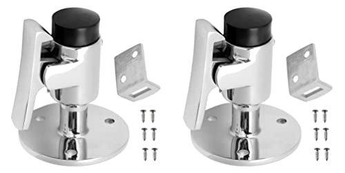 NRC&XRC 2 Sets Stainless Steel 316 Boat Door Stop Stopper Catch Door Holder Floor Knob Yacht RV Motorhome Camper Spring Latch Marine Hardware WFastener 2Sets - Image 1