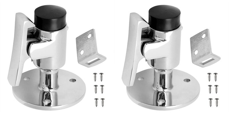 NRC&XRC 2 Sets Stainless Steel 316 Boat Door Stop Stopper Catch Door Holder Floor Knob Yacht RV Motorhome Camper Spring Latch Marine Hardware WFastener 2Sets - Image 2