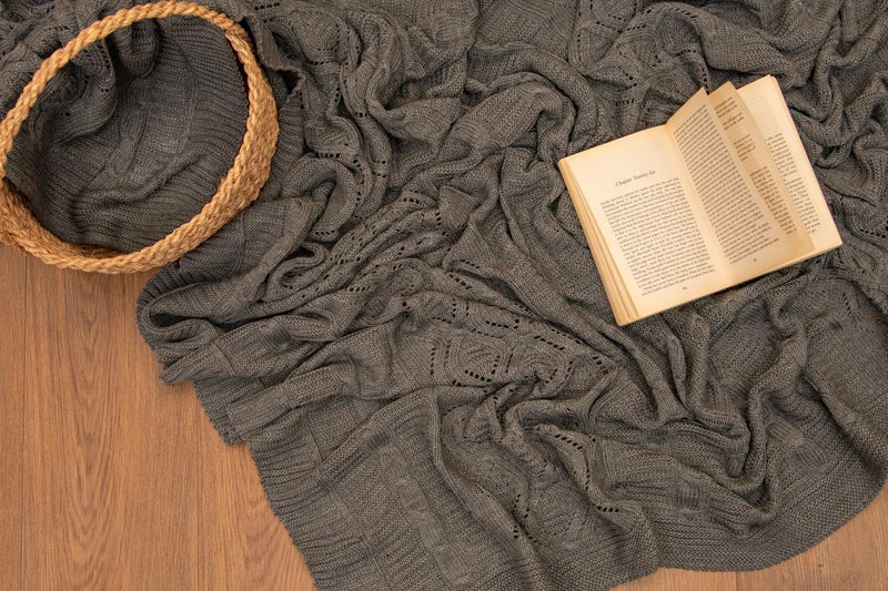 Dahab Knitted Coverlet – Aran Stitch – 1 Piece