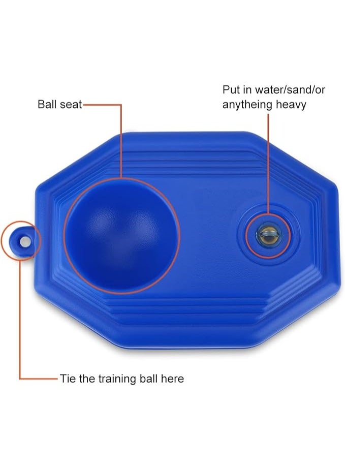 مجموعة قاعدة كرة تنس، جهاز تدريب خلفي متين لكرة التنس مع حبل مطاطي مرن للتدريب الفردي - Image 3