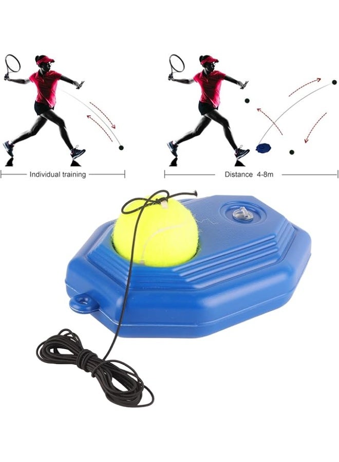 مجموعة قاعدة كرة تنس، جهاز تدريب خلفي متين لكرة التنس مع حبل مطاطي مرن للتدريب الفردي - Image 5