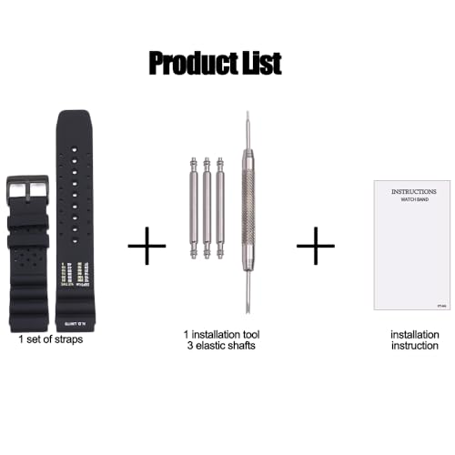 MCXGL 22mm Silicone Watch Band Compatible with Citizen Hyper Aqualand Duplex Promaster Men's Sport Waterproof Dive Strap Bracelet Watch Accessories (Black buckle) - Image 3