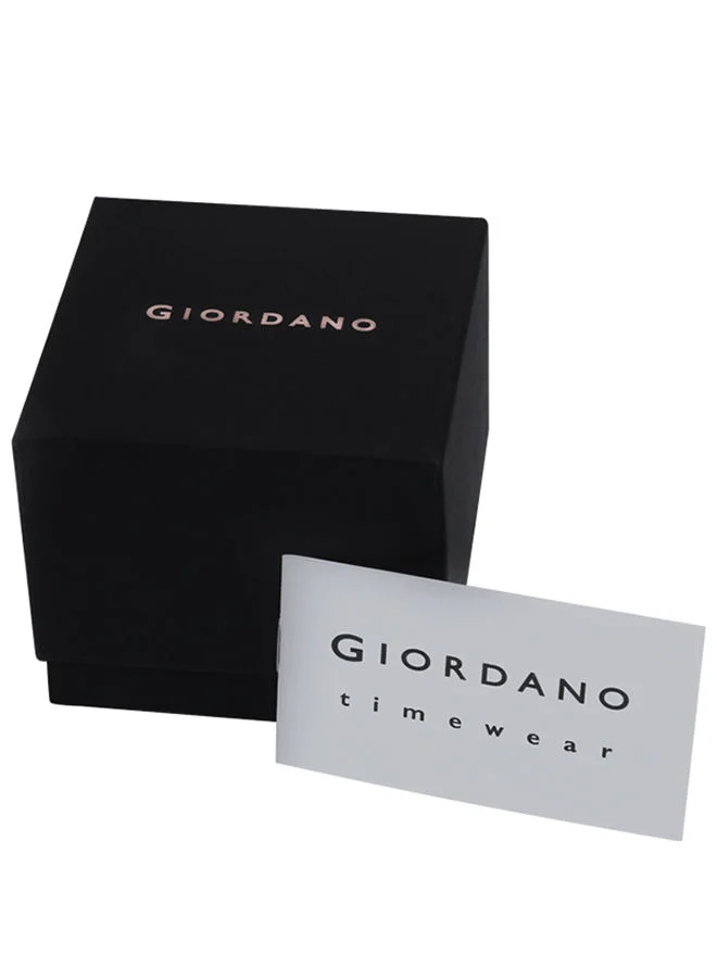 GIORDANO Stainless Steel Strap Round Shape Analog Wrist Watch GD-2171-33 - 34mm - Black