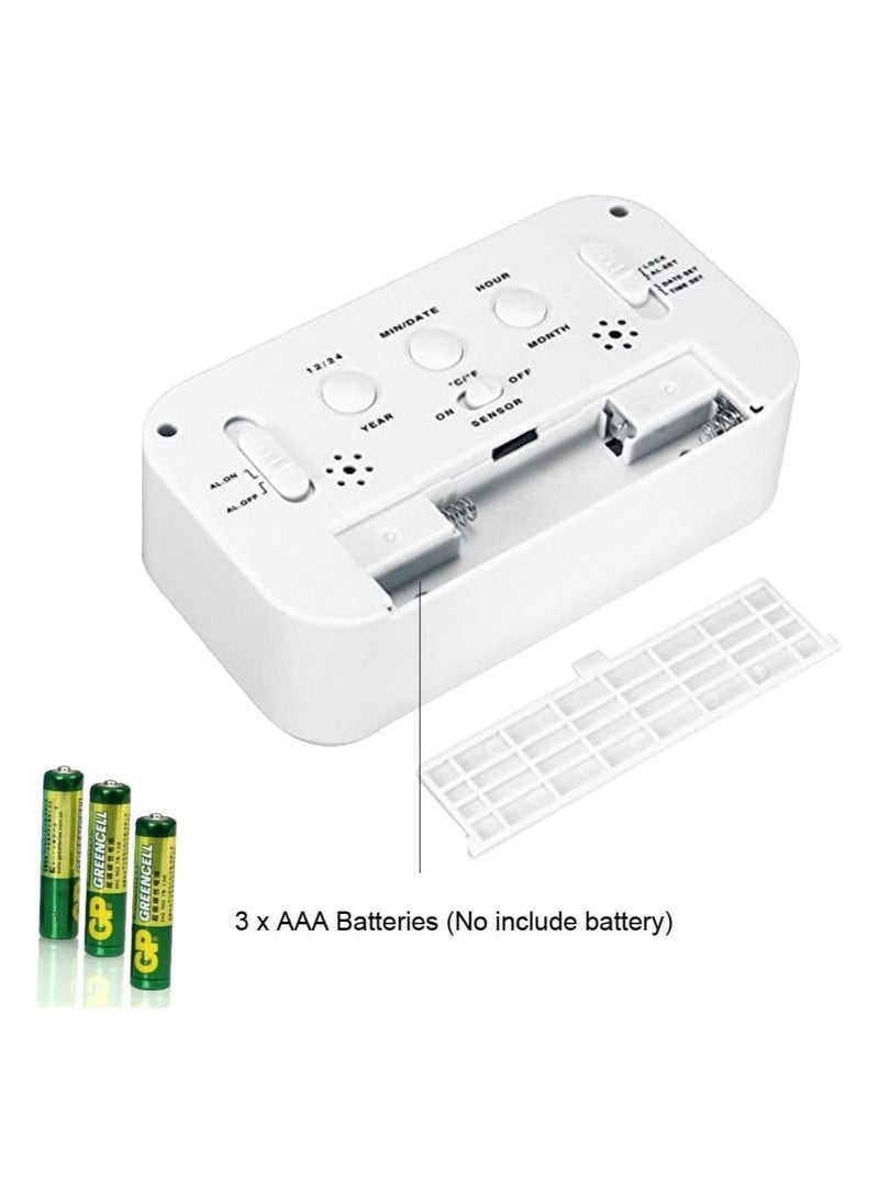 BLOOMING TIME - Time and Temperature Alarm Clock ，Sensor Touch Alarm Clock for Kids Technology Light On Backlight - Image 1