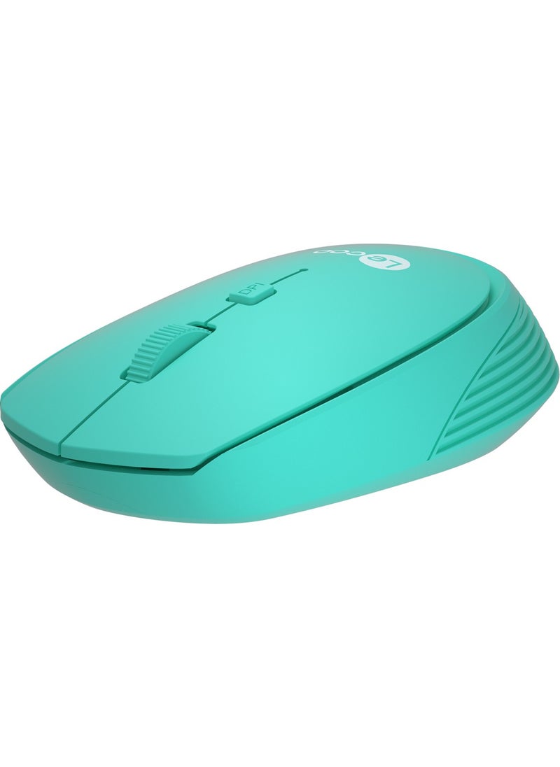 lecoo - Lenovo WS202 Wireless 1200DPI 4-Button Optical Mouse Turquoise - Image 1