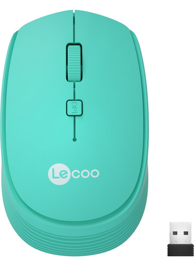 lecoo - Lenovo WS202 Wireless 1200DPI 4-Button Optical Mouse Turquoise - Image 1