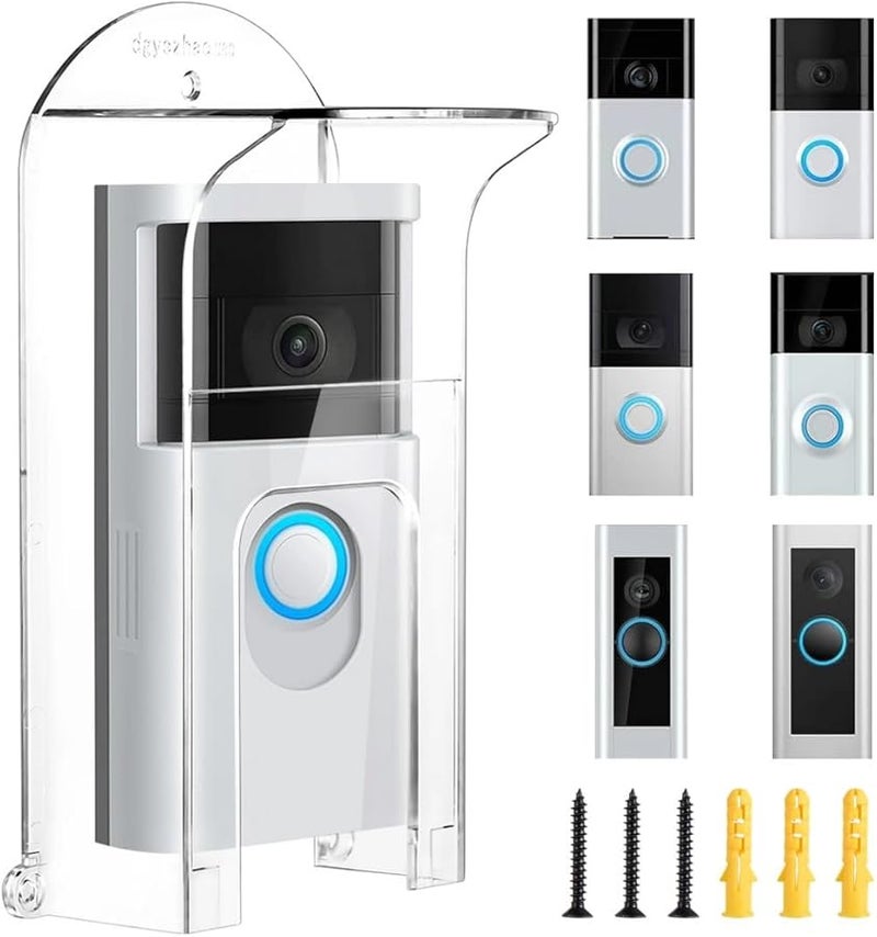 Transparent Rainproof Doorbell Cover Weatherproof Shield For Ring Video Doorbell Models 1 2 3 4 Pro - Image 5