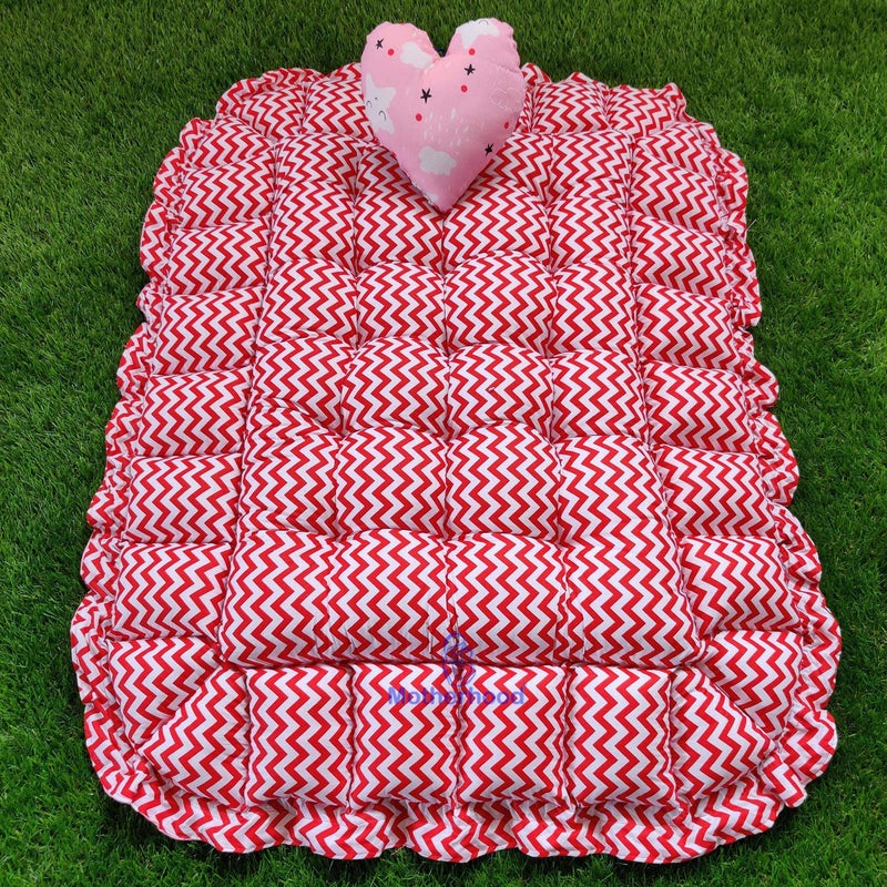 MOTHERHOOD MOTHERHOOD Rectangle Baby Tub Bed 1 Pc Pillow Luxury Mattress Sleeper Bedding Set coSleeper Safe Cotton Fabric with RFilled Ultra Soft Comfortable for Newborn to Toddlers Pink - Image 5