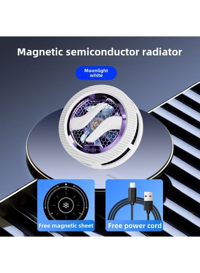 توريد مشعاع الهاتف المحمول F18 المبرد بالهواء، مصدر تبريد مشعاع الإعصار كبير الحجم للغاية، اللون: S23 مشعاع مغناطيسي عالي الطاقة - أبيض (تبريد 15 وات تبريد تروس ثالث) - Image 1