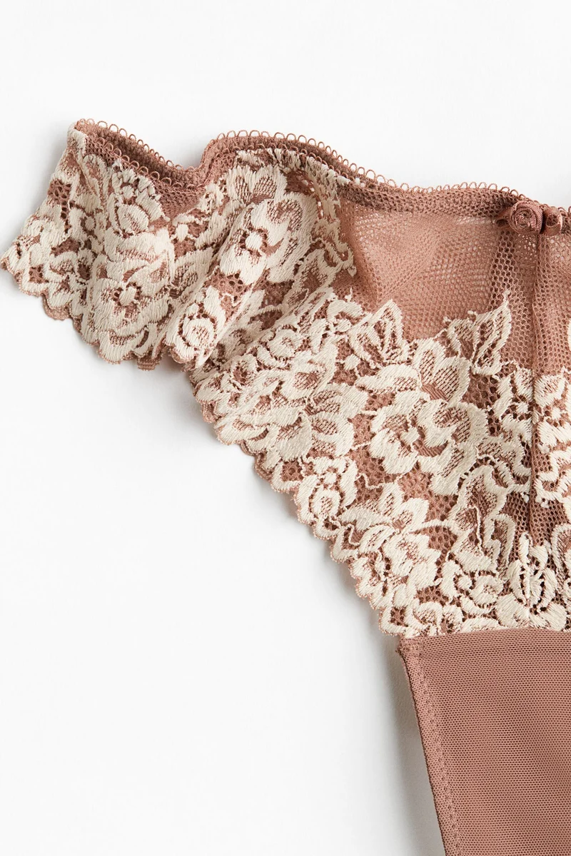 اتش اند ام سراويل برازيلية بدانتيل - عبوة من قطعتين