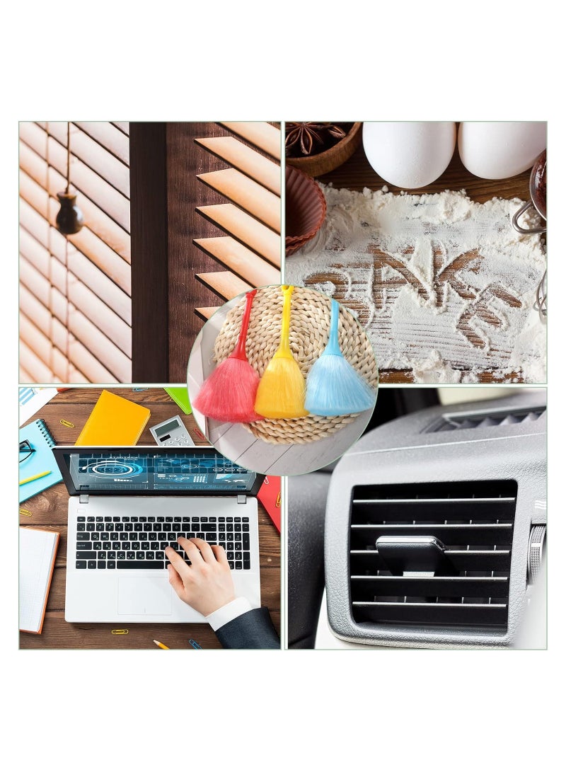 SOLARAE Microfiber Delicate Duster 3 Pcs Fluffy Kitchen Anti Static Laptop Keyboard Brush Mini Microfiber Duster Small Dusting Wand Multifunction Screen Brush for Electronic Equipment - Image 2