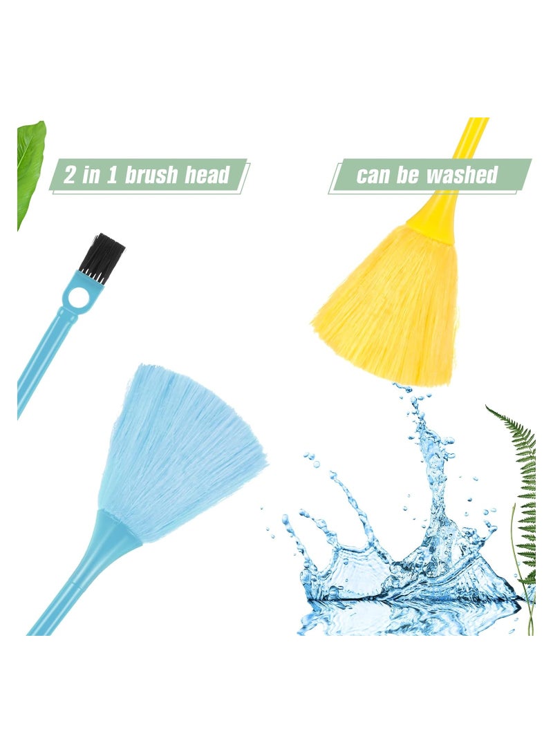SOLARAE Microfiber Delicate Duster 3 Pcs Fluffy Kitchen Anti Static Laptop Keyboard Brush Mini Microfiber Duster Small Dusting Wand Multifunction Screen Brush for Electronic Equipment - Image 3
