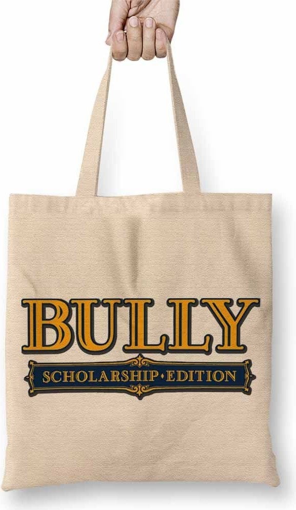 Baskı Dükkanı Print Shop Bully Se Logo Cloth Bag Long Handle