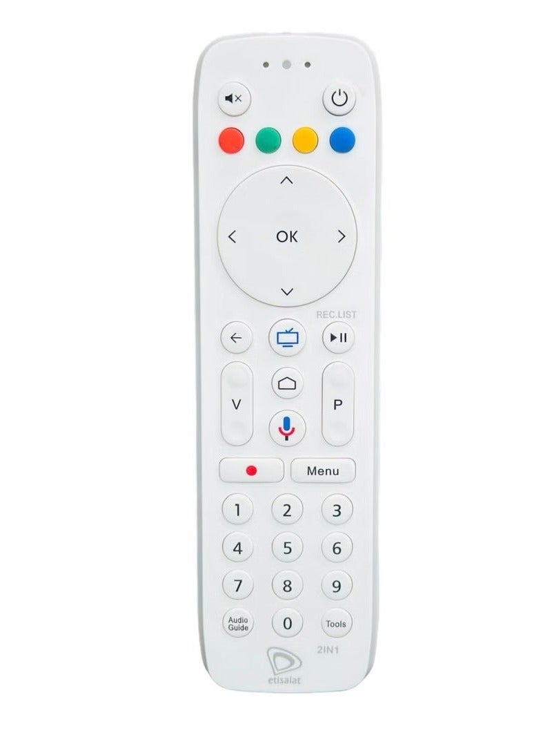 BGM Remote Control For ETISALAT elife Receiver - White 