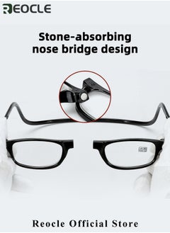REOCLE Magnetic Reading Glasses Computer Readers with Replaceable Lens & Adjustable Temples Hanging Neck Presbyopic Glasses for Men Women  - Image 2