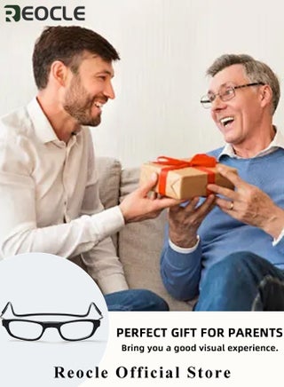 Magnetic Reading Glasses Computer Readers with Replaceable Lens & Adjustable Temples Hanging Neck Presbyopic Glasses for Men Women - view 4