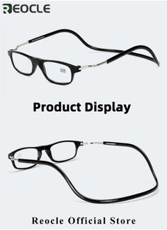 REOCLE Magnetic Reading Glasses Computer Readers with Replaceable Lens & Adjustable Temples Hanging Neck Presbyopic Glasses for Men Women  - Image 5