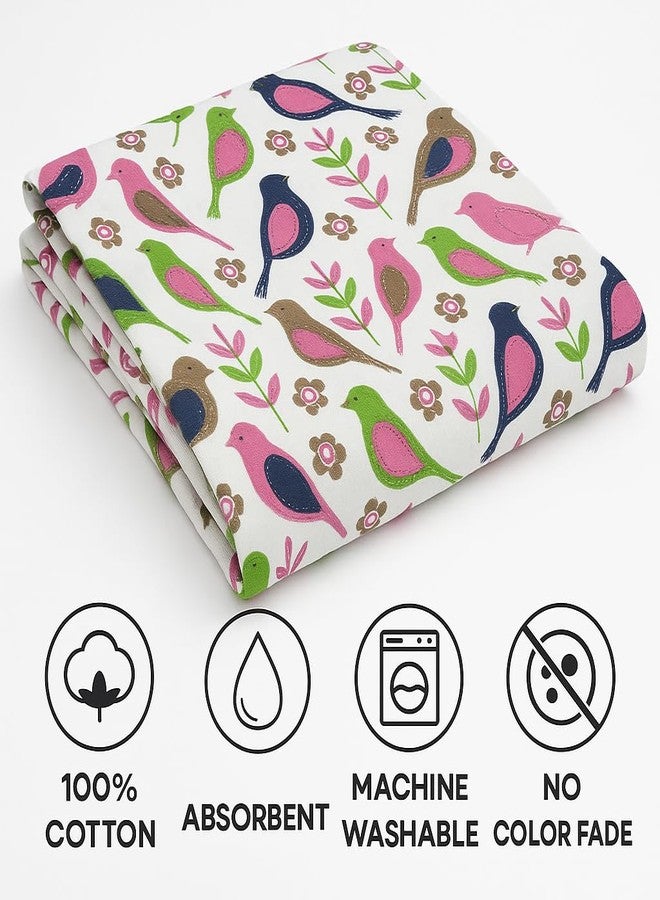 CRAZYWEAVES Premium Cotton Napkins | Bird Paradise Print - Dining & Kitchen Cloth Towels for Home and Resturant | Bird Print Cotton Towels for Kids, School Launch Towels for Daily Use - Image 4