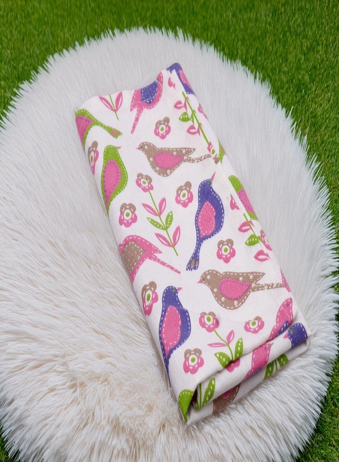 CRAZYWEAVES Premium Cotton Napkins | Bird Paradise Print - Dining & Kitchen Cloth Towels for Home and Resturant | Bird Print Cotton Towels for Kids, School Launch Towels for Daily Use - Image 2