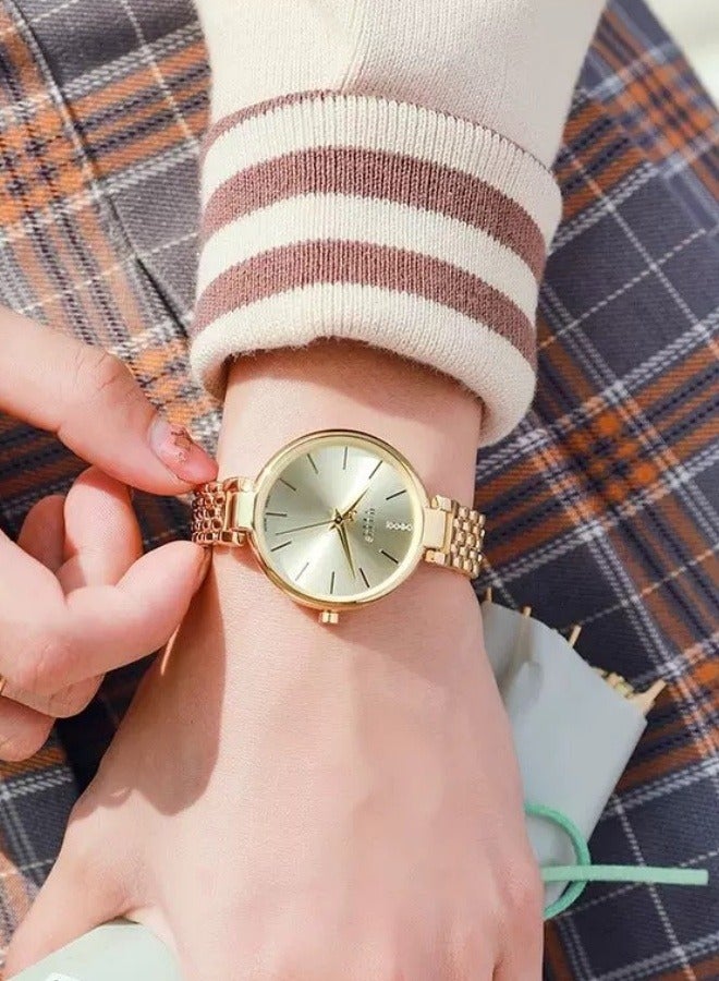 JULIUS Genuine Diamond Sunburst Simple Mirror Fashion Waterproof Bracelet Women's Watch JA-960 - Image 1