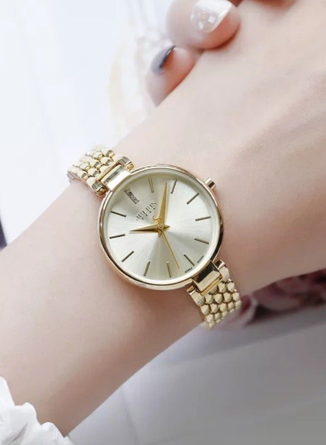 JULIUS Genuine Diamond Sunburst Simple Mirror Fashion Waterproof Bracelet Women's Watch JA-960 - Image 2